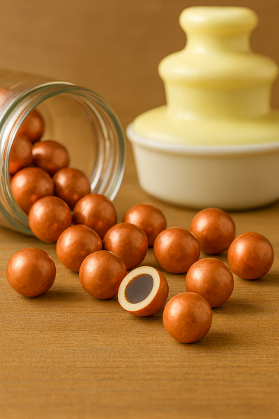 Salzlakritzkugeln Kupfer