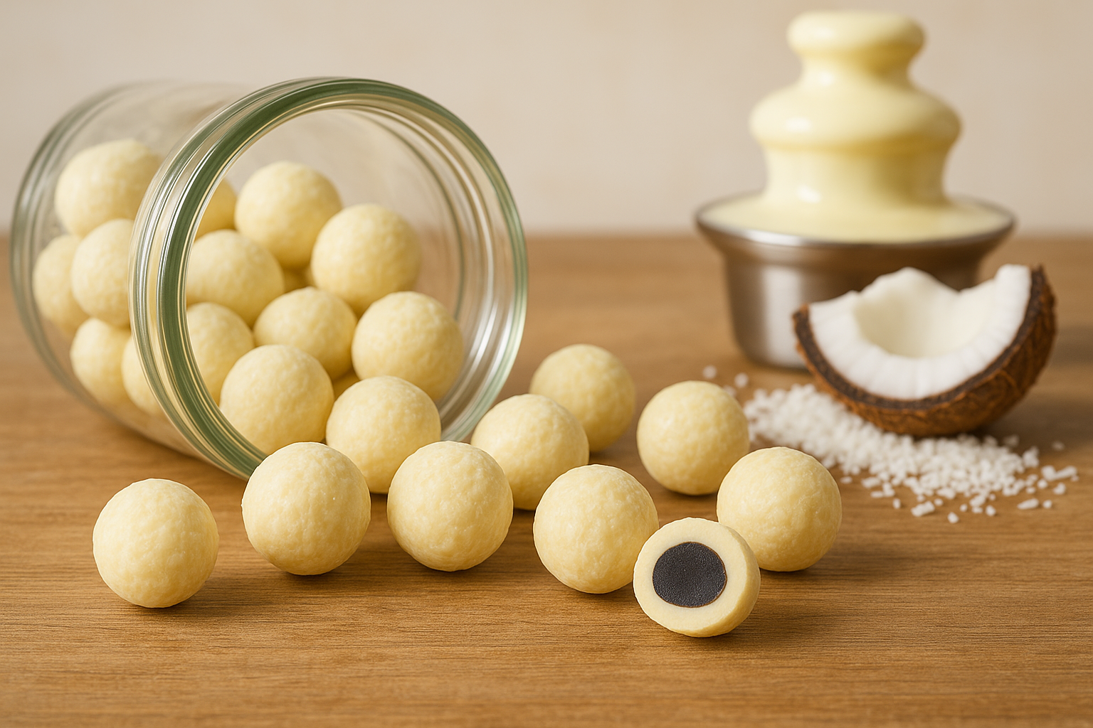 Salzlakritzkugeln mit Kokos