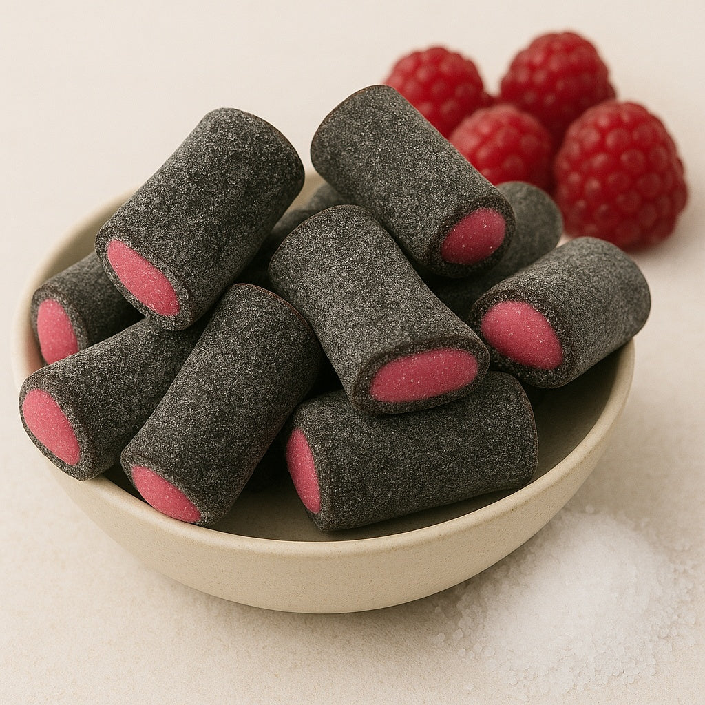 Himbeere-Salmiak Stücke